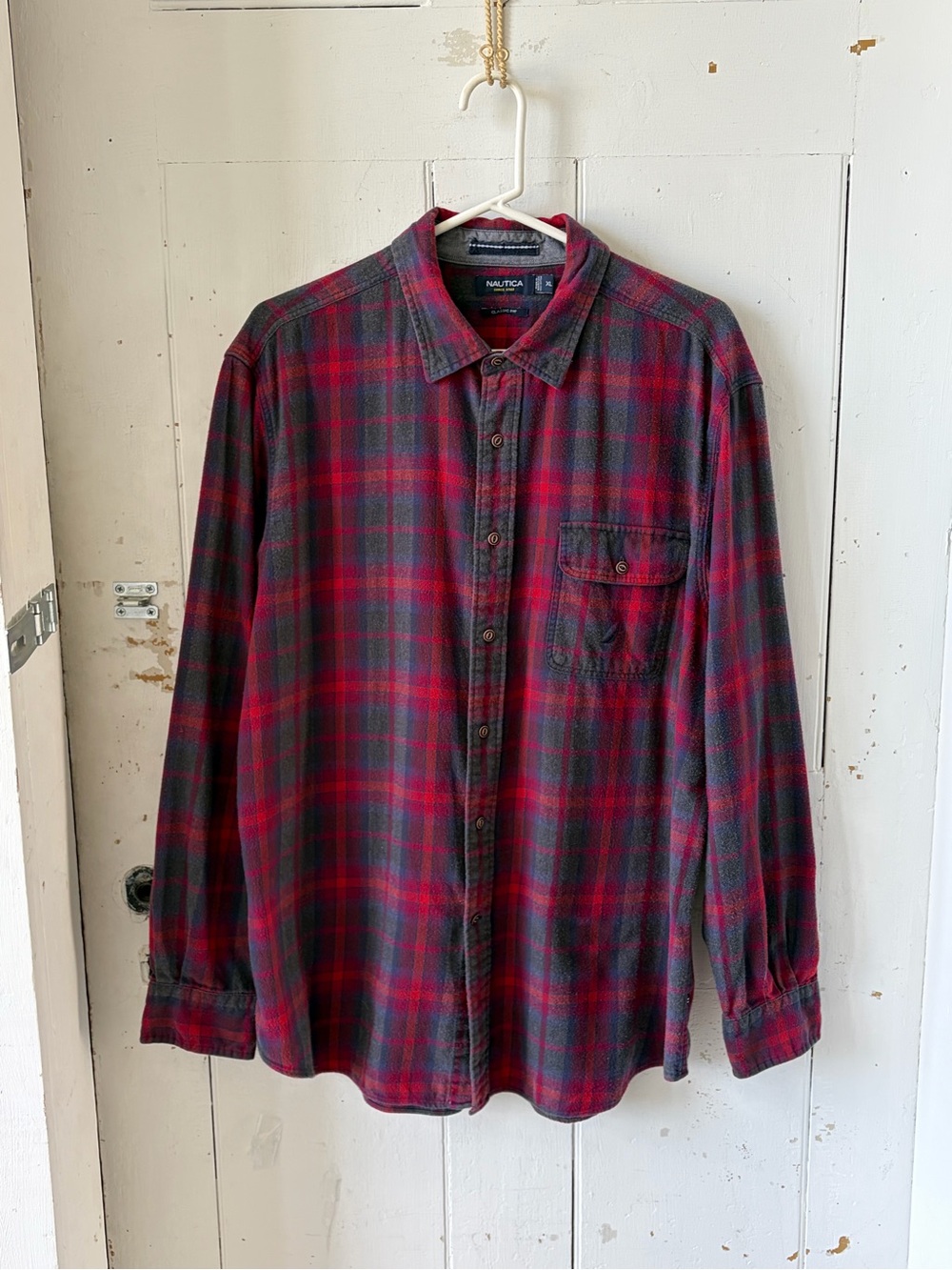 Nautica Plaid Flannel Classic Fit Button-Down Shirt Shacket